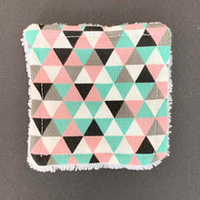 Load image into Gallery viewer, Coton réutilisable &quot;Triangles&quot;
